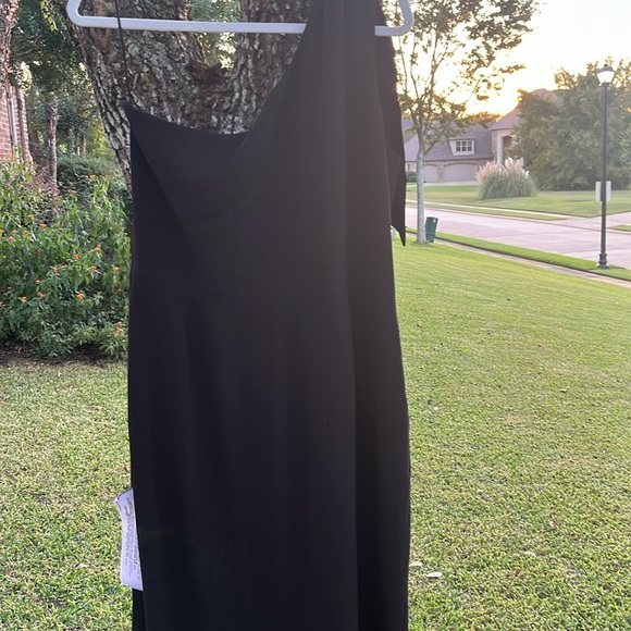 NWT Dress The Population XXL black one-shoulder gown - Picture 5 of 9